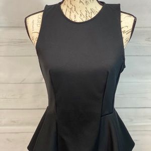 Topshop black peplum top